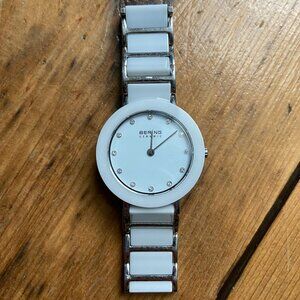 Bering Ceramic Polished Silver Women's Watch (11429-754)